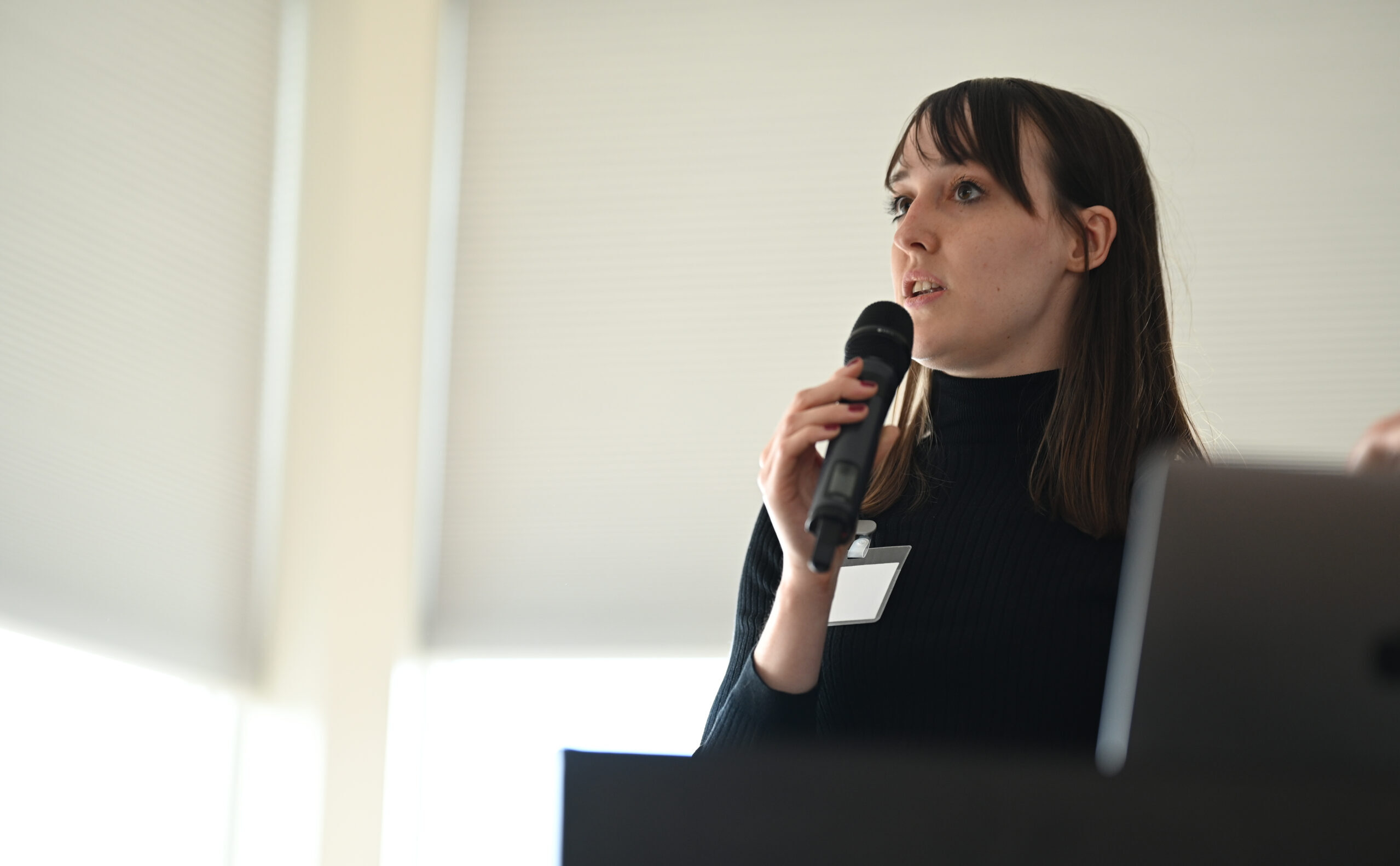Valerie Hase at a conference